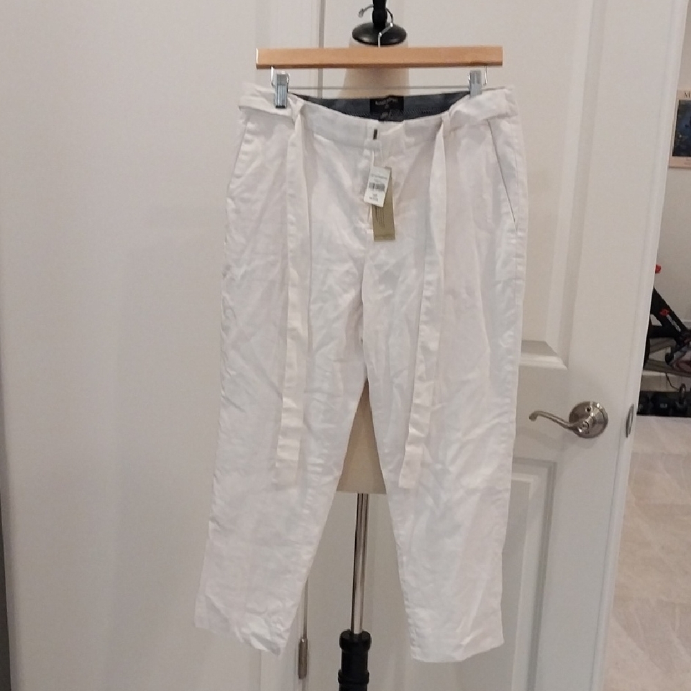 Banana Republic White Pleated Women's Dress Pants